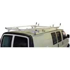 Aluminum Ladder Rack GMC Savana, Chevy Express - Double Lock Down
